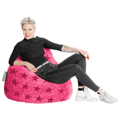 Artikelbild 3 für SITTING POINT Fluffy Stars XL Sitzsack pink, Artikelnummer 589028