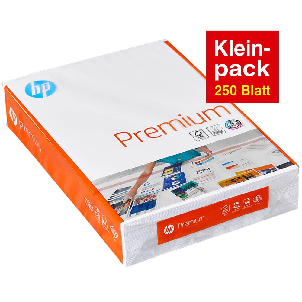 HP Kopierpapier Premium DIN A4 100 g/qm 250 Blatt | office discount