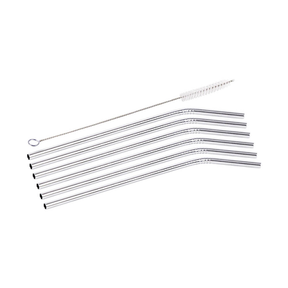 Artikelbild für 6 chg Edelstahl-Strohhalme EasyDo silber, Artikelnummer 106371