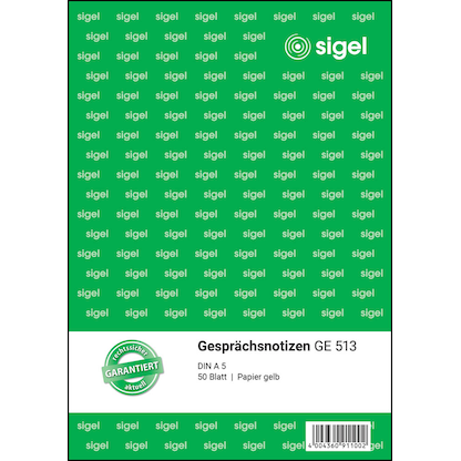 Artikelbild 4 für SIGEL Gesprächsnotiz Formularbuch GE513, 1 St., Artikelnummer 854893