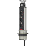 Artikelbild 1 für brennenstuhl Tower Power 3-fach Tischsteckdose 2,0 m silber, Artikelnummer 399016