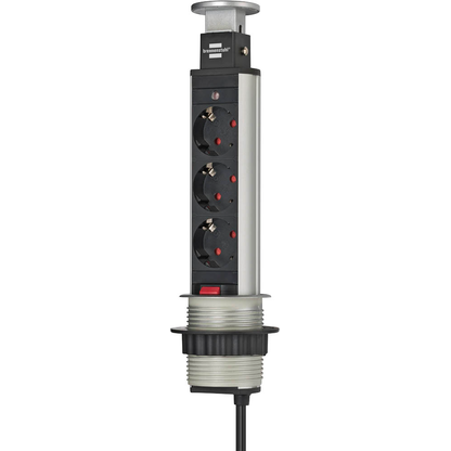 Artikelbild für brennenstuhl Tower Power 3-fach Tischsteckdose 2,0 m silber, Artikelnummer 399016