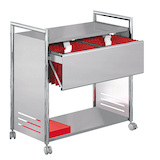 Artikelbild 1 für Kerkmann Hängemappenwagen alu für bis zu 100 Hängemappen, Artikelnummer 808204