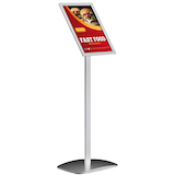 Artikelbild 1 für update displays Infoständer silber DIN A4 25,0 x 30,0 x 96,4 - 100,0 cm, 1 St., Artikelnummer 316832