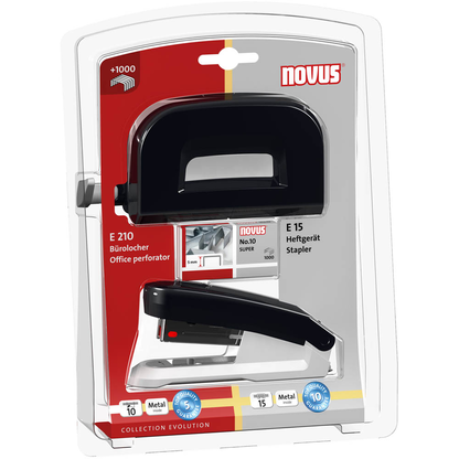 Artikelbild 5 für novus Locher und Heftgeräte Set E210/E15 schwarz, Artikelnummer 158795