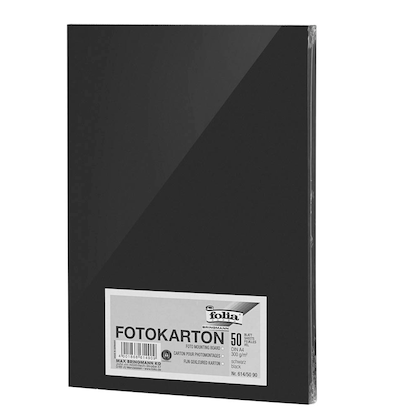 Artikelbild 2 für folia Fotokarton schwarz 300 g/qm 50 Blatt, Artikelnummer 132757