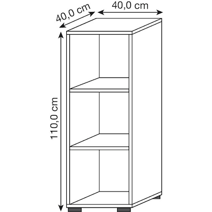 Artikelbild 3 für HAMMERBACHER Aktenregal Popular lichtgrau 40,0 x 40,0 x 110,0 cm, 1 St., Artikelnummer 990879