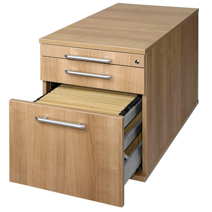 Artikelbild 6 für HAMMERBACHER Solid Rollcontainer nussbaum 3 Auszüge 42,8 x 80,0 x 51,2 cm, Artikelnummer 293579