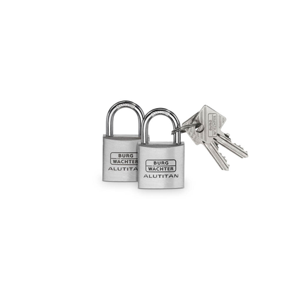 Artikelbild für BURG WÄCHTER Vorhängeschlösser Duo 77040 SB silber, 2 St., Artikelnummer 600124