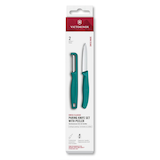 Artikelbild 1 für VICTORINOX Küchenmesser + Sparschäler Swiss Classic silber, grün, 1 Set, Artikelnummer 636999