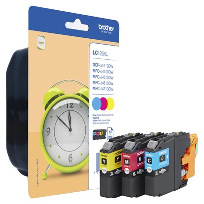 Artikelbild für brother LC-125XLC/M/Y cyan, magenta, gelb Druckerpatronen, 3er-Set, Artikelnummer 889469