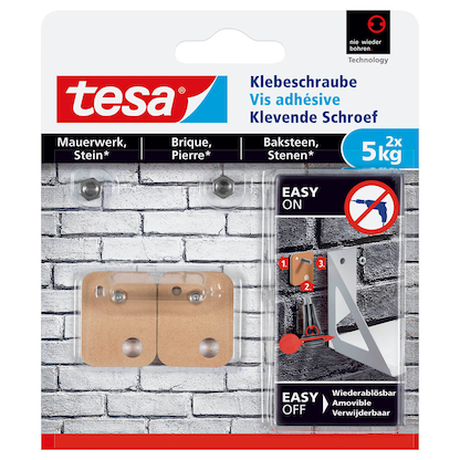 Artikelbild für tesa Klebeschraube für max. 5,0 kg, 2,4 x 3,0 cm, 2 St., Artikelnummer 399042