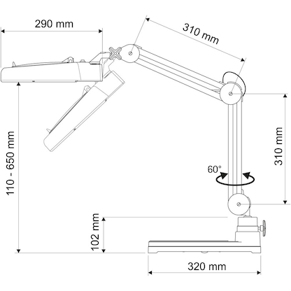 Artikelbild 2 für MAUL MAULviso LED Lupenleuchte weiß 8 W, Artikelnummer 463740