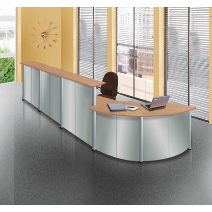 Artikelbild 7 für Kerkmann Empfangstheke Genua gerade, buche, silber 116,0 x 70,0 x 115,0 cm, Artikelnummer 668574