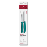 Artikelbild 1 für VICTORINOX Küchenmesser Swiss Classic silber, grün, 2 St., Artikelnummer 637019