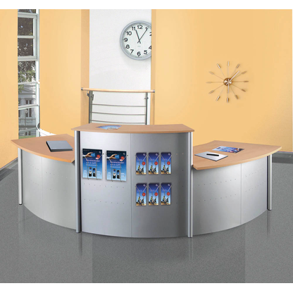 Artikelbild 8 für Kerkmann Empfangstheke Genua gerade, buche, silber 116,0 x 70,0 x 115,0 cm, Artikelnummer 668574