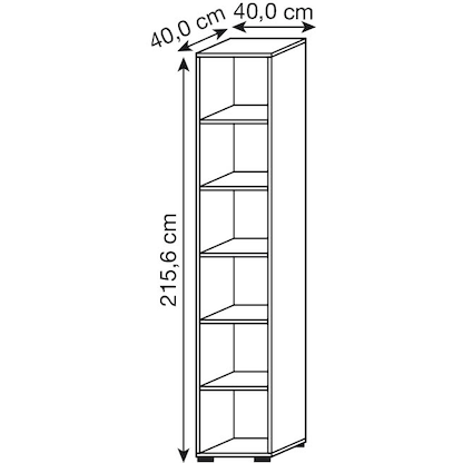 Artikelbild 3 für HAMMERBACHER Aktenregal Mirakel ahorn 40,0 x 40,0 x 215,6 cm, 1 St., Artikelnummer 100071