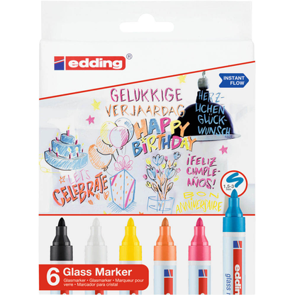 Artikelbild 2 für edding 95 Glasboardmarker farbsortiert 1,0 - 5,0 mm, 6 St., Artikelnummer 730913