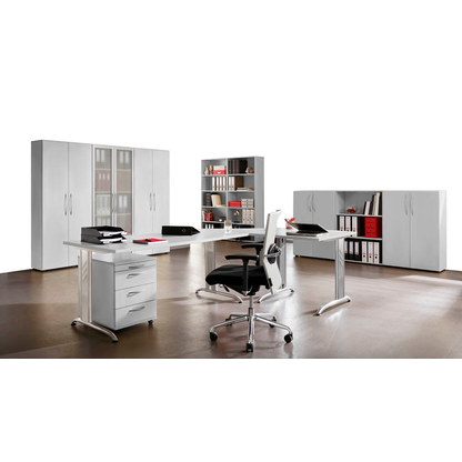 Artikelbild 4 für HAMMERBACHER Aktenschrank Altus, V4100/5/5/BM lichtgrau 4 Fachböden 80,0 x 33,0 x 188,0 cm, Artikelnummer 210690