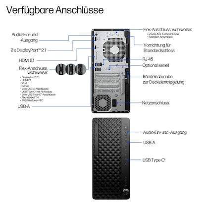 Artikelbild 11 für HP EliteDesk 8 Tower G1i 99M83ET PC, Artikelnummer 723058