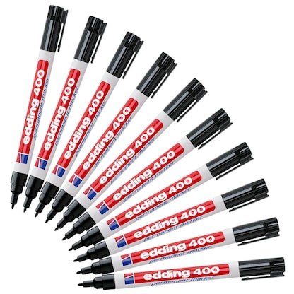 Artikelbild für edding 400 Permanentmarker schwarz 1,0 mm, 10 St., Artikelnummer 316596
