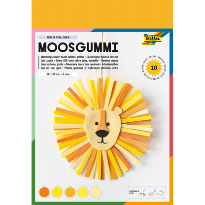 Artikelbild für folia Moosgummi TON IN TON gelb 10 Blatt, Artikelnummer 775997