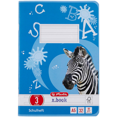 Artikelbild 2 für herlitz Schulheft x.book Lineatur 3 liniert DIN A5 ohne Rand, 32 Blatt, 1 St., Artikelnummer 891768