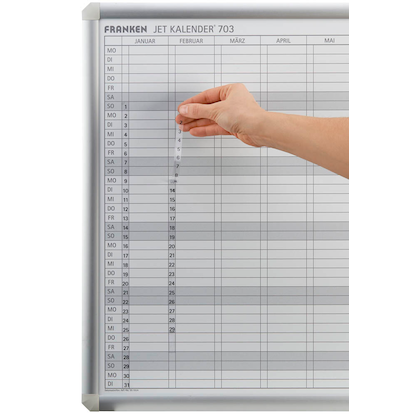 Artikelbild 4 für FRANKEN Datumsstreifen transparent für Jahresplaner, Artikelnummer 341901