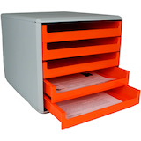Artikelbild 1 für M&M Schubladenbox orange 30050959, DIN A4 mit 5 Schubladen, 1 St., Artikelnummer 391547