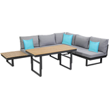 Artikelbild 1 für greemotion Loungegruppe San Jose grau, anthrazit Holz, Metall, 13-teilig, Artikelnummer 422727