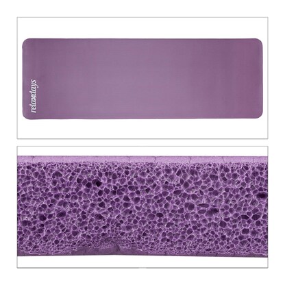 Artikelbild für relaxdays Yogamatte violett 60,0 x 180,0 x 1,0 cm, Artikelnummer 442394