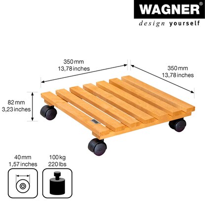 Artikelbild 2 für WAGNER® design yourself Pflanzenroller NATURE GH 0835 Holz hellbraun quadratisch 35,0 x 8,2 cm, 1 St., Artikelnummer 419752