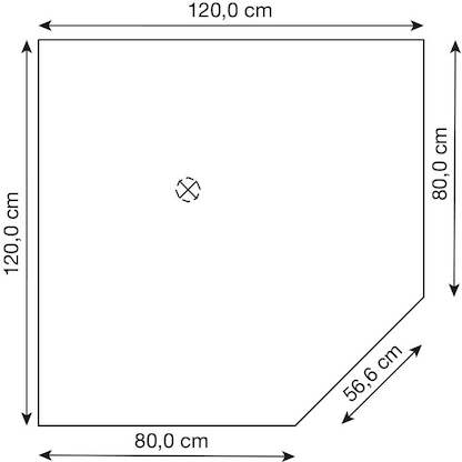 Artikelbild 2 für HAMMERBACHER Verbindungsplatte NT12 lichtgrau, silber Trapezform 120,0 x 80,0 x 72,0 cm, Artikelnummer 865081