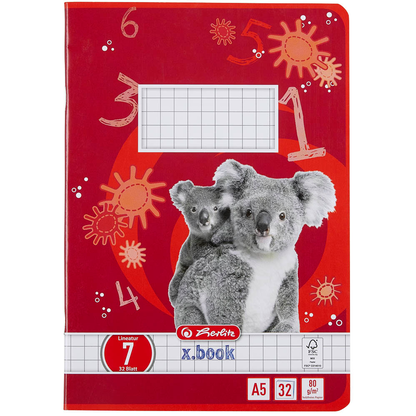 Artikelbild 2 für herlitz Schulheft x.book Lineatur 7 kariert DIN A5 ohne Rand, 32 Blatt, 1 St., Artikelnummer 891792