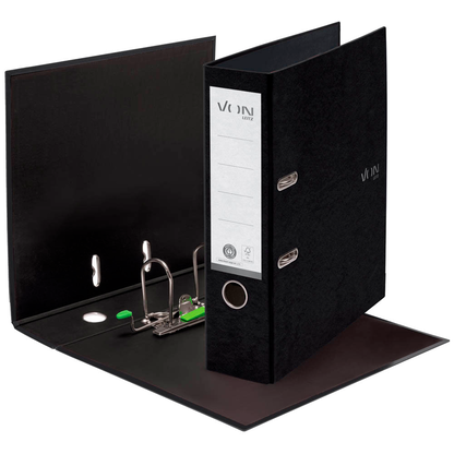 Artikelbild 7 für VON LEITZ Ordner schwarz Karton 8,0 cm DIN A4, 1 St., Artikelnummer 635981