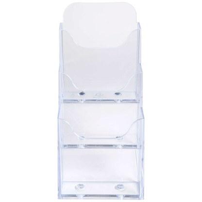 Artikelbild 4 für Exacompta Tischprospekthalter Office Exacryl transparent DIN lang 3 Fächern 11,5 x 11,2 x 21,8 cm, 1 St., Artikelnummer 696939