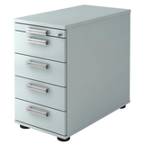 Artikelbild 1 für HAMMERBACHER SC50 Standcontainer lichtgrau 5 Auszüge Stahl-Relinggriff silber 42,8 x 80,0 x 72,0 - 76,0 cm, Artikelnummer 865079