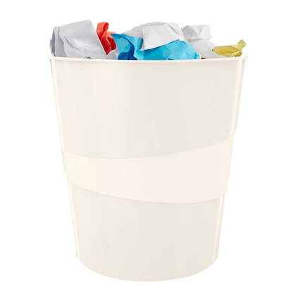 Artikelbild für LEITZ WOW Duo Colour Papierkorb 15,0 l weiß, 1 St., Artikelnummer 313609