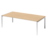 Artikelbild 1 für BISLEY Konferenztisch Cito ahorn, verkehrsweiß rechteckig, 4-Fuß-Gestell weiß, 240,0 x 120,0 x 65,0 - 85,0 cm, Artikelnummer 257523