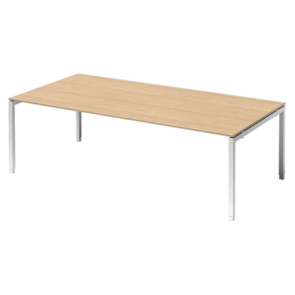 Artikelbild für BISLEY Konferenztisch Cito ahorn, verkehrsweiß rechteckig, 4-Fuß-Gestell weiß, 240,0 x 120,0 x 65,0 - 85,0 cm, Artikelnummer 257523