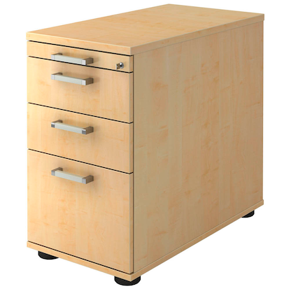 Artikelbild für HAMMERBACHER Solid Standcontainer ahorn 4 Auszüge Stahl-Bügelgriff chrom, gebürstet 42,8 x 80,0 x 72,0 - 76,0 cm, Artikelnummer 593501