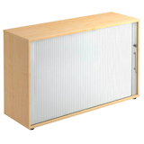 Artikelbild 1 für HAMMERBACHER Rollladenschrank ahorn, silber 1 Fachboden 120,0 x 40,0 x 74,8 cm, Artikelnummer 359880