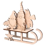 Artikelbild 1 für Rayher Holzbausatz Wichtel auf Schlitten natur, Artikelnummer 779411