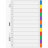 Artikelbild 1 für BRUNNEN Ordnerregister DIN A4 Vollformat blanko weiß 12-teilig, 1 Satz, Artikelnummer 925139