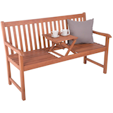 Artikelbild 1 für Garden Pleasure Gartenbank PADANG 985095 natur Holz 142,0 cm, Artikelnummer 309908