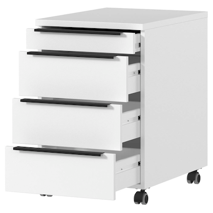 Artikelbild für GERMANIA Mailand Rollcontainer weiß 4 Auszüge 42,0 x 60,0 x 63,0 cm, Artikelnummer 136428