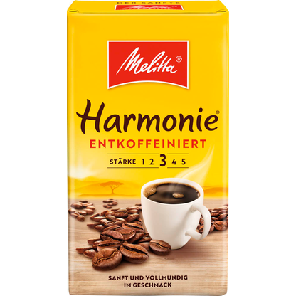 Artikelbild für Melitta Harmonie ENTKOFFEINIERT Kaffee, gemahlen, mild, 500,0 g, Artikelnummer 407403