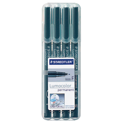 Artikelbild 2 für STAEDTLER Lumocolor Folienstifte schwarz 0,6 mm permanent, 4 St., Artikelnummer 903302