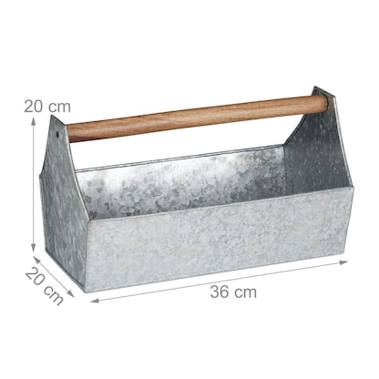 Artikelbild 8 für relaxdays Blumenkasten Metall silber rechteckig 36,0 x 20,0 cm, 1 St., Artikelnummer 450264