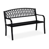 Artikelbild 1 für relaxdays Gartenbank 10030991_0 schwarz Metall 127,0 cm, Artikelnummer 767992